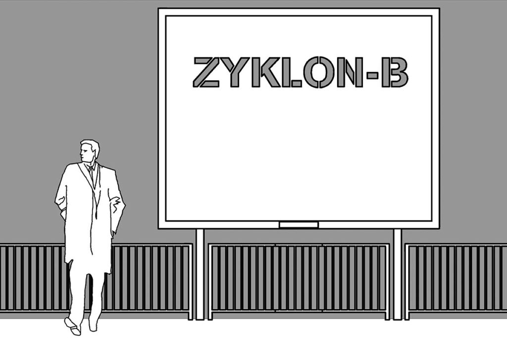 Zyklon B: Plakatwand und Webseite